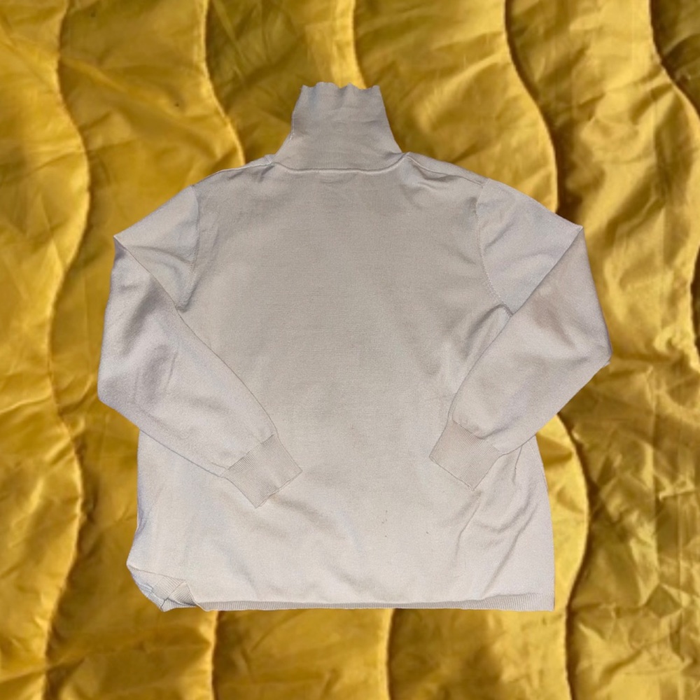 plus turtleneck rib knit cream sweater NWOT